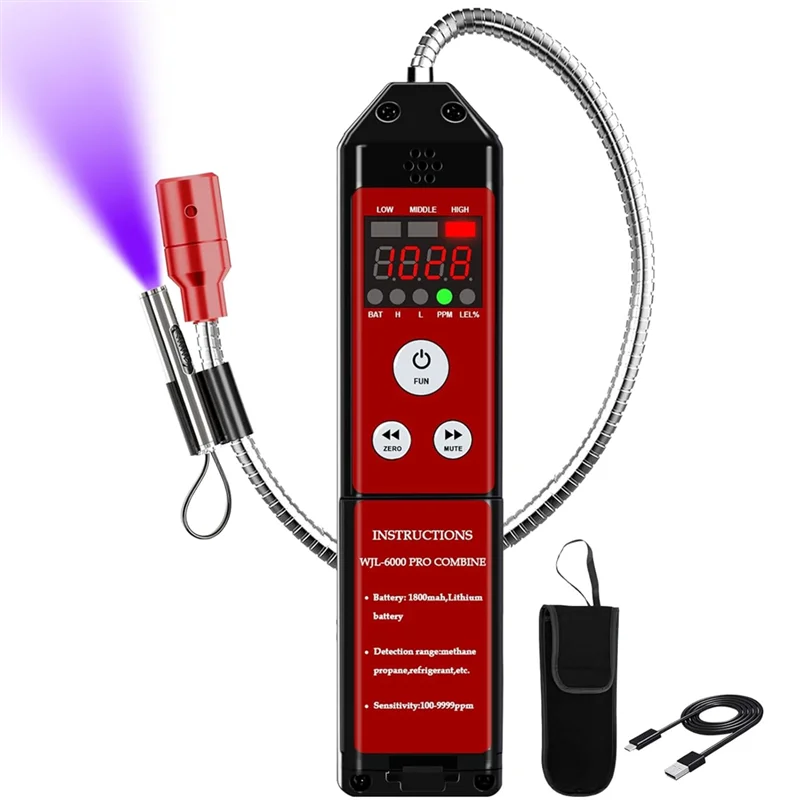 Système de détection de fuite M18K, capteur de réfrigérant et de gaz Combustible, alarme forte, détecteur de fuite de freon PPM pour Propane Metha R134A R410A