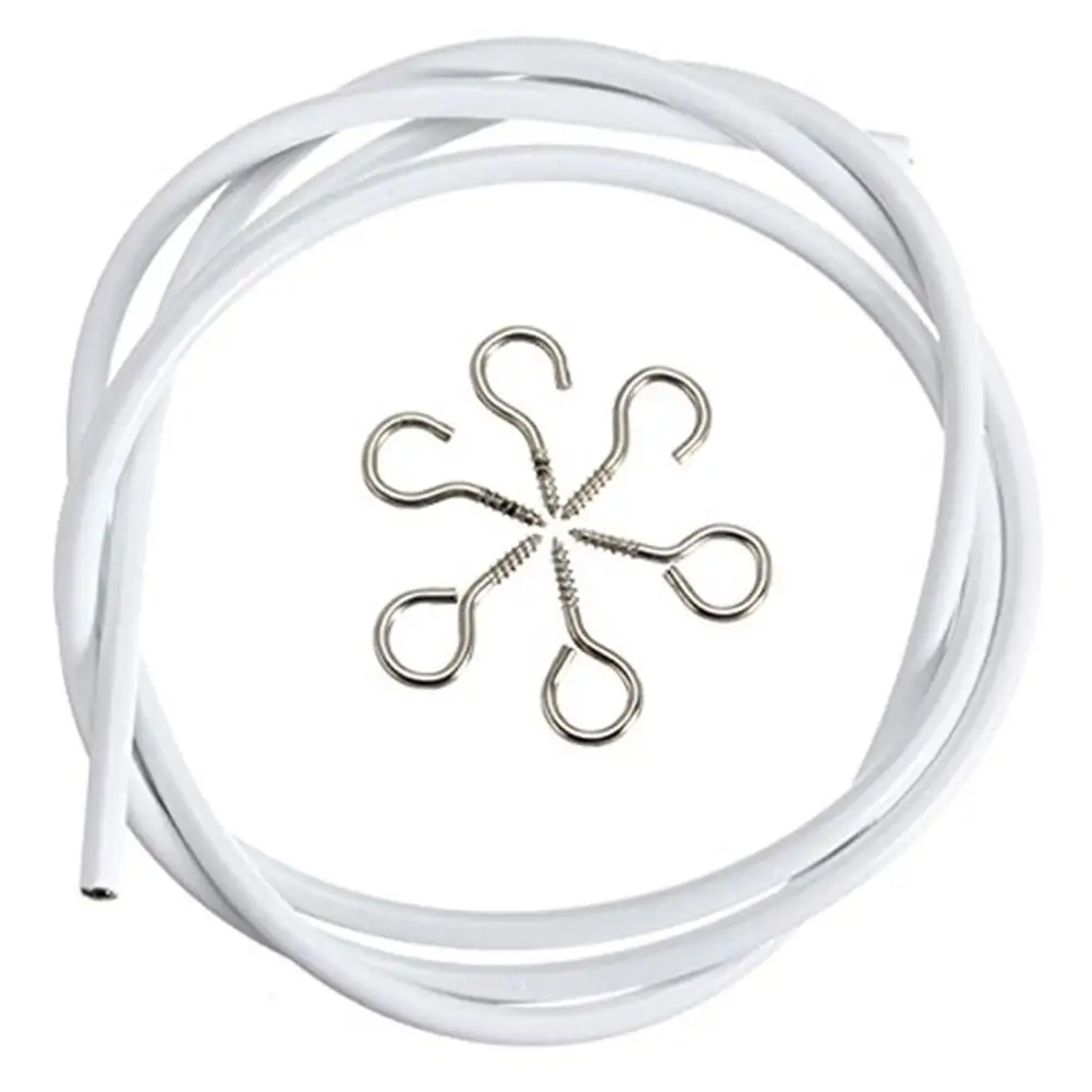 

3 Meters Coated Hooks Window DIY Curtain Decorative Accessories Rope PVC Steel Wire