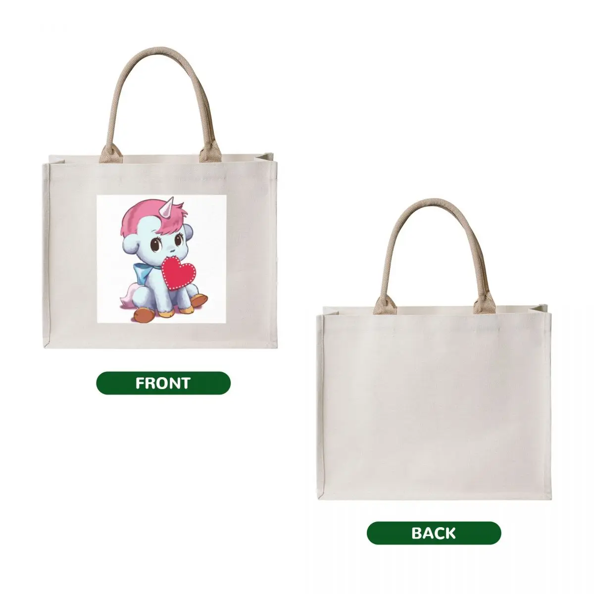 unico sans text Tote Bag Customizable tote bag women bag Shopper custom canvas