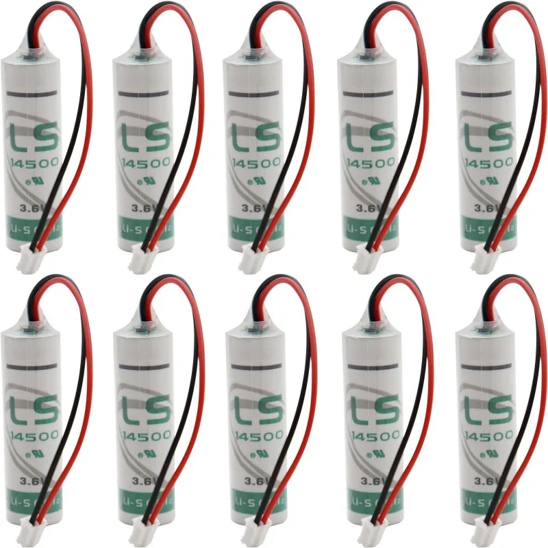 

10X LS14500 3.6V AA battery for special test electronics + white plug -