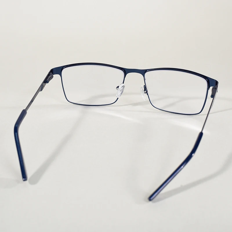 Männer Quadratische Metall Großen Rahmen Lesen Presbyopie Brille Blau Licht Blockieren Brillen Reader + 1,25 1,5 1,75 2,75 2,25 – Detail 7