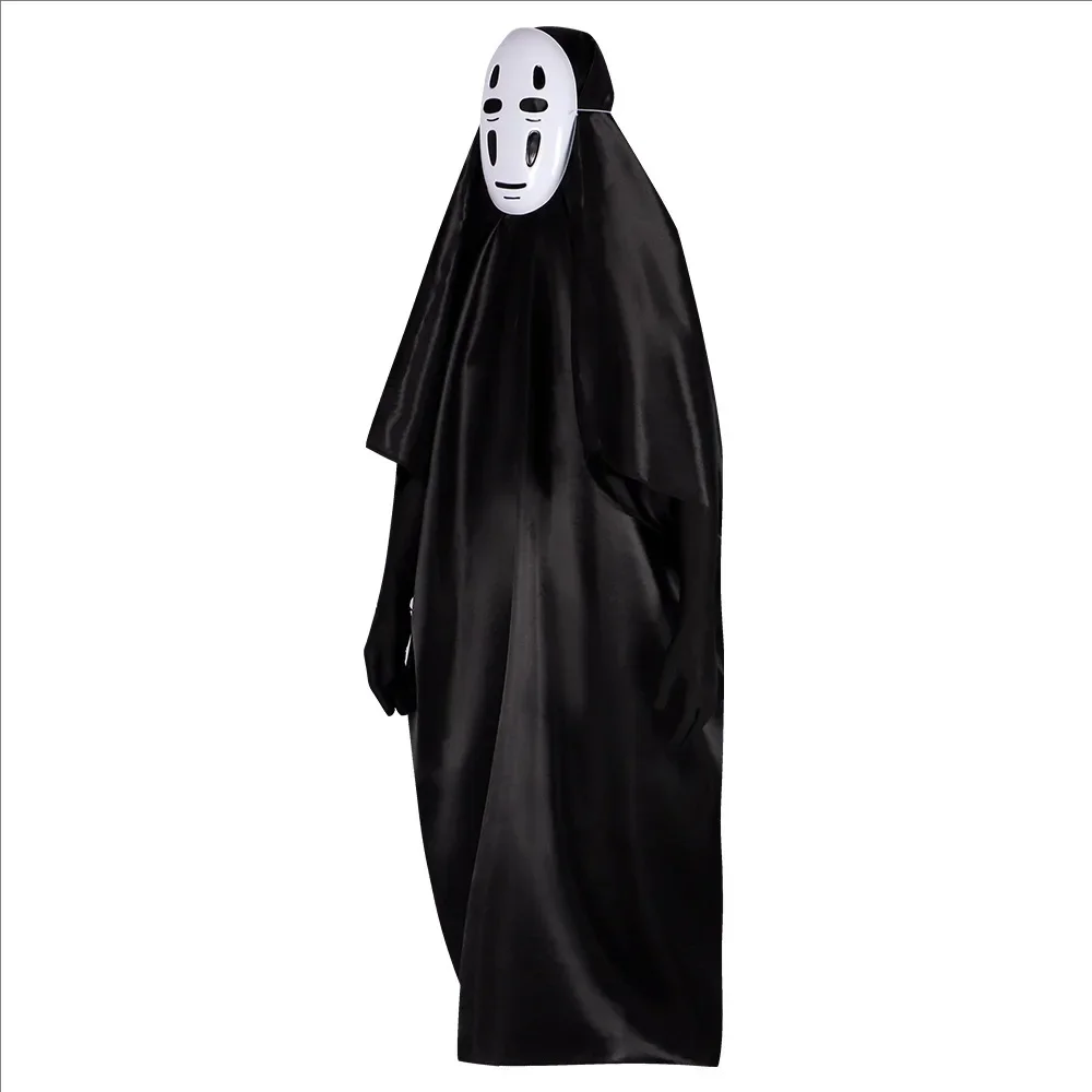 Japanse No Face Man Cosplay Kostuum Unisex Halloween Anime Carnaval Feest Volwassen Kleding Inclusief Ghost Masker Handschoenen