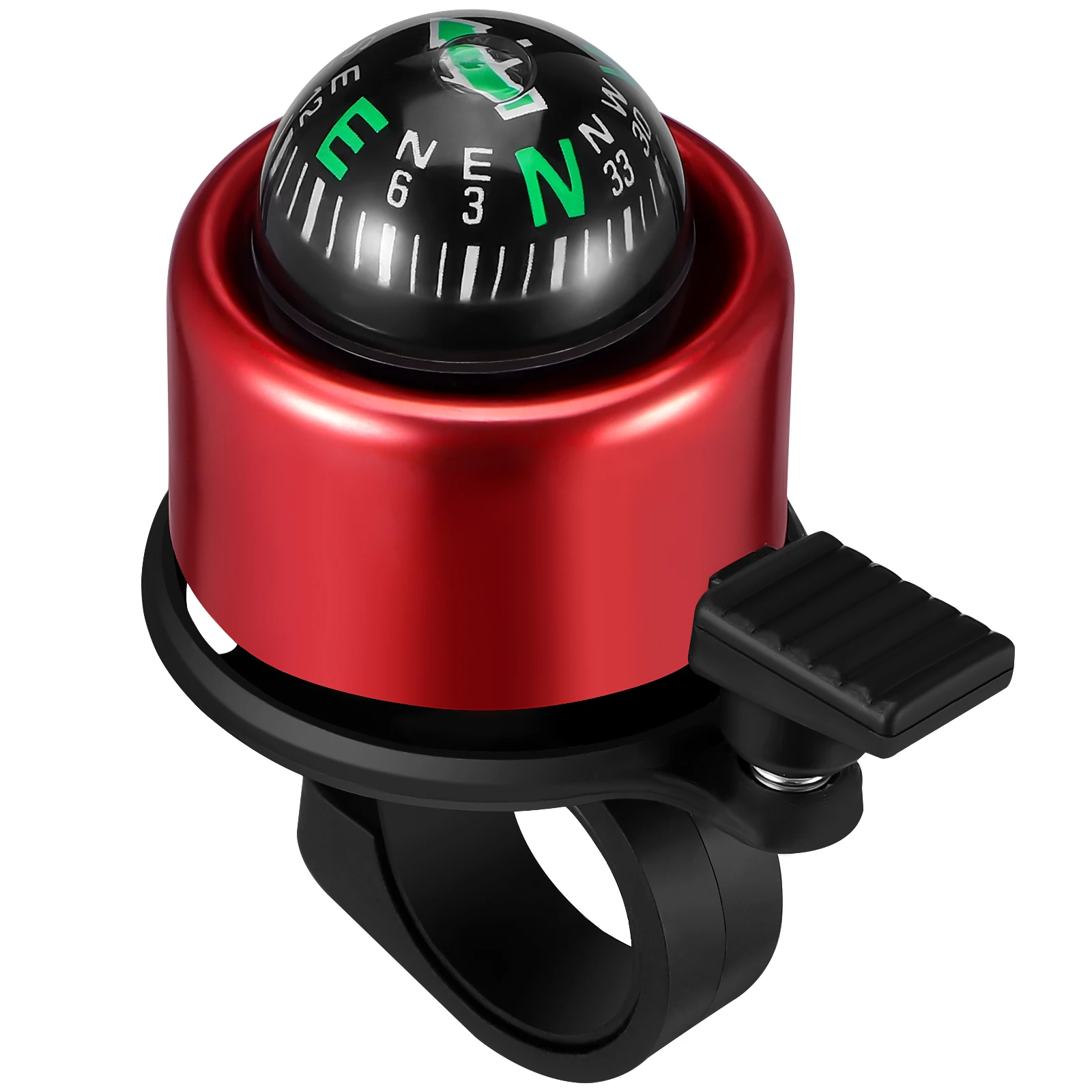 

【】Bicycle Bell Durable Warning Compass For Mountain Bike Electric Vehicle Rainproof Design Easy Installation Red