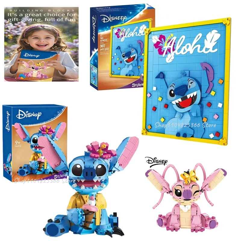 Blocs de construction Disney Stitch Angel CP 3D Pixel, figurines d'anime, cadeau créatif pour enfants, garçons et filles, jouet cadeaux de fête d'anniversaire