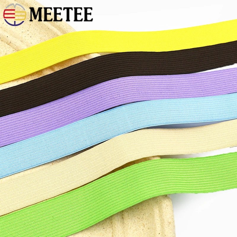 

20/40Yards 20/25mm Nylon Elastic Band for Pants Waist Bra Colored Stretch Ribbon Underwear Rubber Tape DIY Sewing Accessories