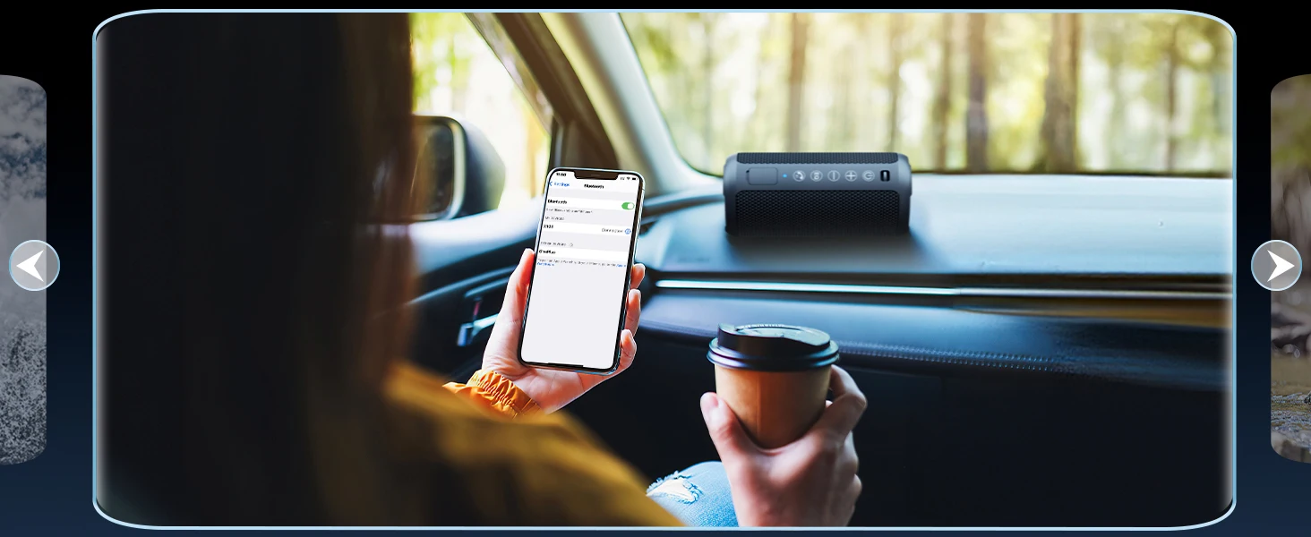 Ortizan Bluetooth Lautsprecher mit Licht, Musikbox Tragbarer Bluetooth Box mit IPX7 wasserdicht, Dualen Bass-Treibern, 30h Akku, Freisprechfunktion für Phone, Draußen, Beidhändig Schwarz – Detail 7