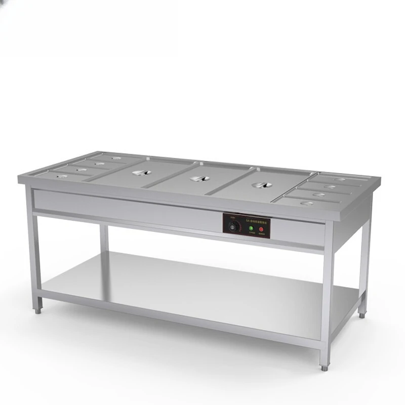 

Commercial dining table insulation fast food truck stainless steel electric soup pool vertical large capacity LC-GAST005