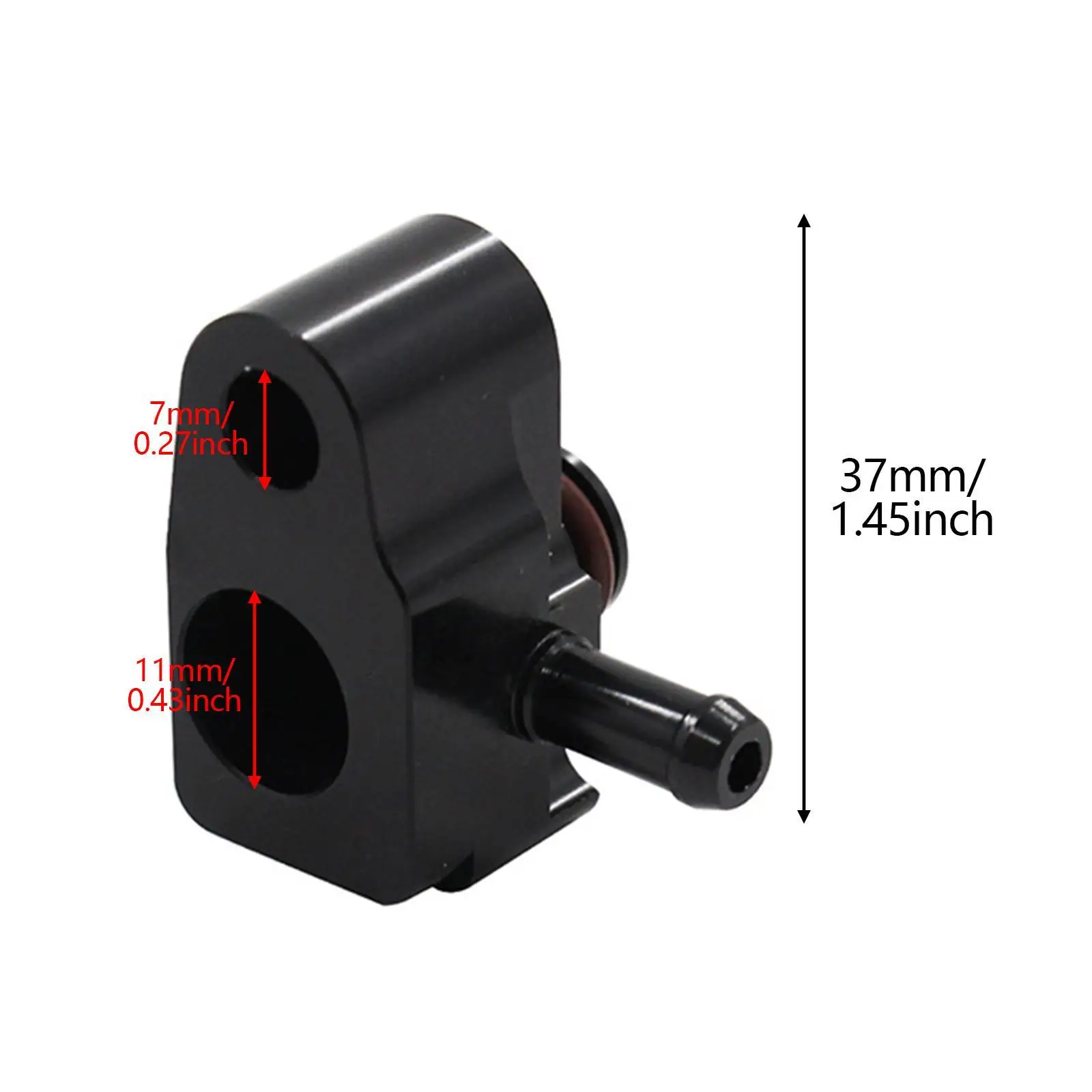 Turbo Boost Vacuum Adapter Tap Aluminum Alloy Boost Vacuum Tap for Ford