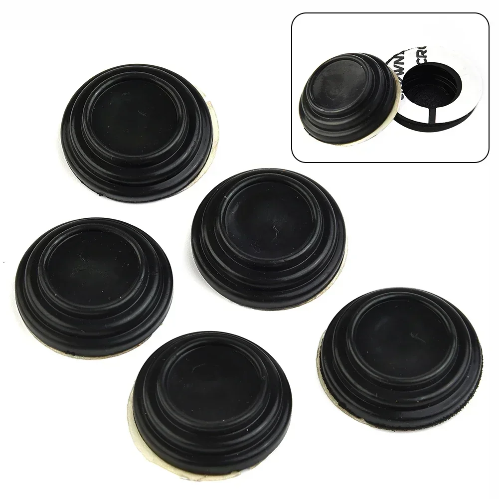 Suitable For Car Car Shock Stickers Buffer Pad 5x Buffer Silicone Soundproof 5Pcs Accessories Black Replacement