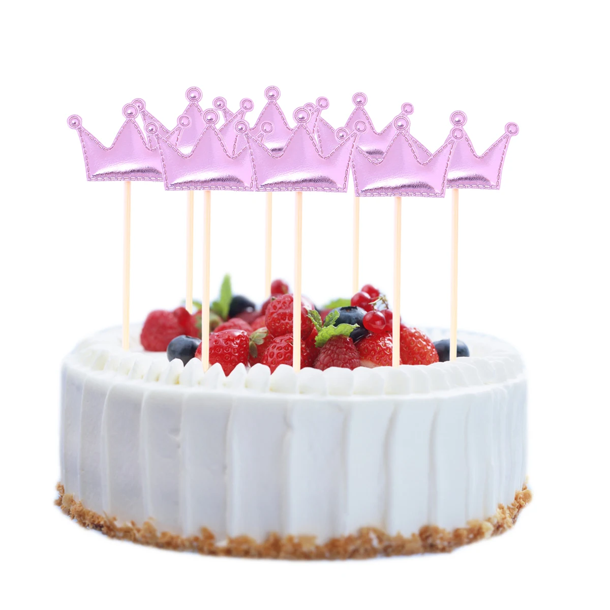 

10 Pcs Cake Decoration Insert Decorations Crown Cupcake Toppers Decorating Princess Birthday Picks Pentagram