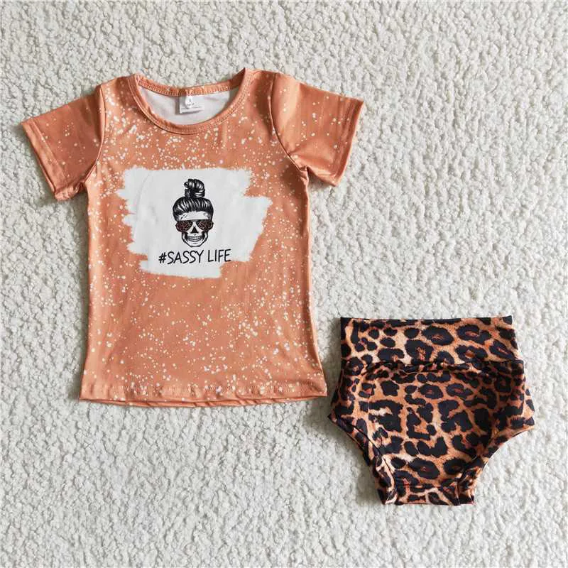 

New Summer Fashion Beautiful Leopard Print Shorts Baby Girls Bummies Suit Children Boutique Outfits Clothing Sets