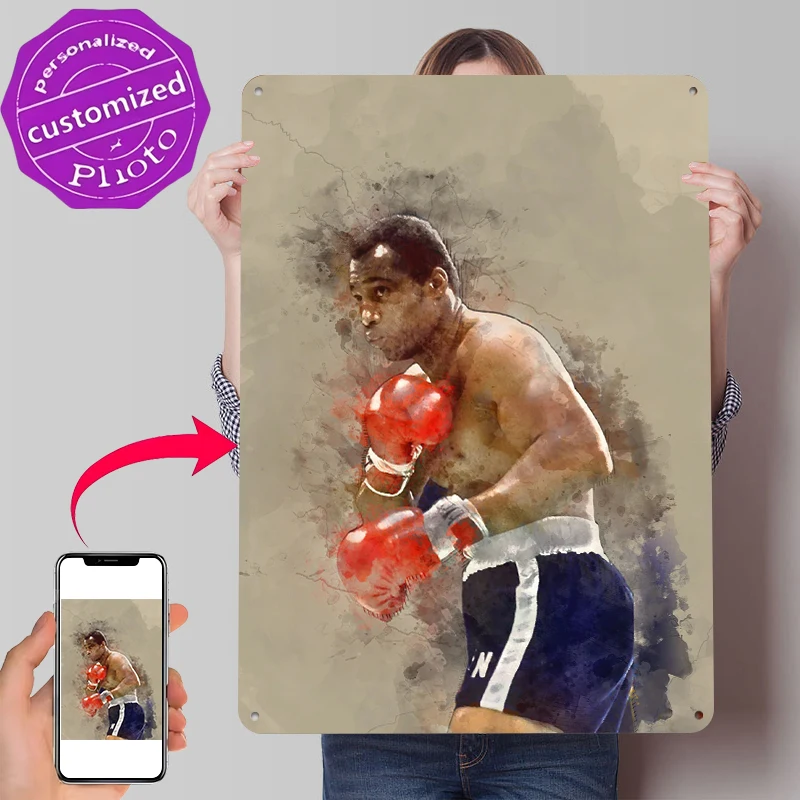 Póster de Ken Norton, Letreros Metálicos Vintage Personalizados, Arte de Pared, Placa de Metal Retro para Decoración de Dormitorio, Decoración de Escritorio, Decoración del Hogar
