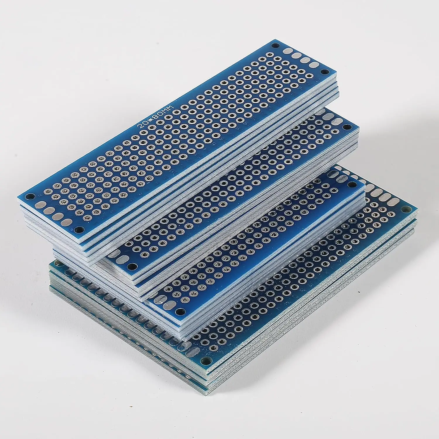 20pcs PCB Kit Board Prototype Breadboard Double Sided Circuit Boards Blue 2x8 3x7 4x6 5x7cm Universal PCB Experiment Boards DIY image 4