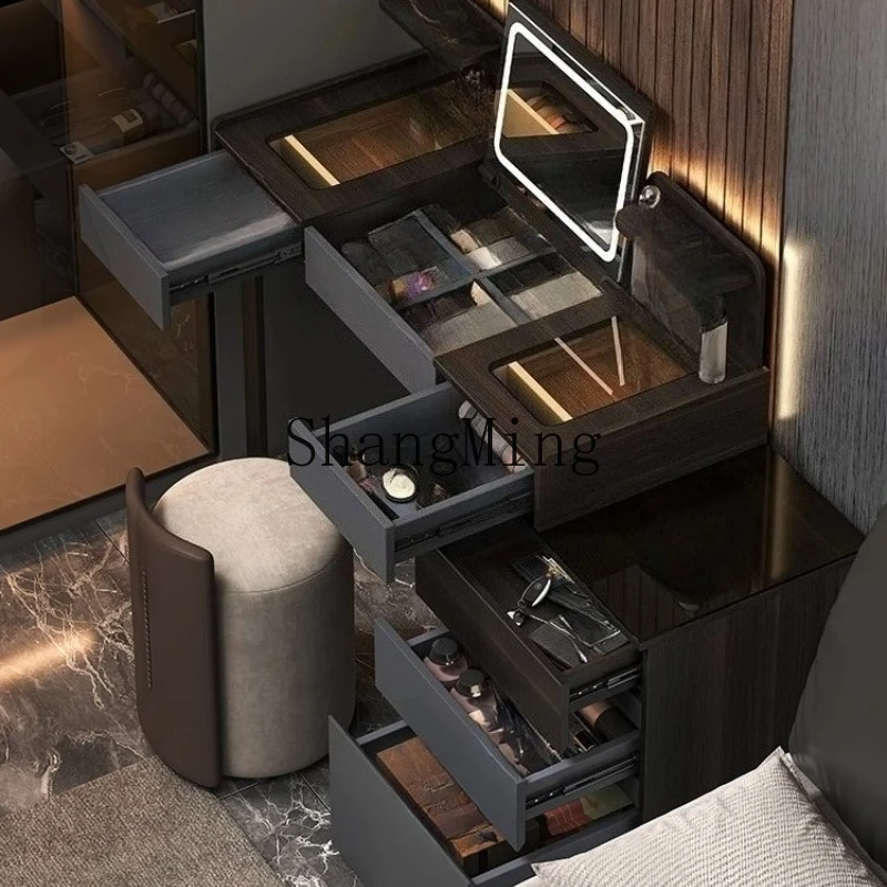 

SM premium dresser storage cabinet integrated bedroom minimalist large capacity solid wood makeup table