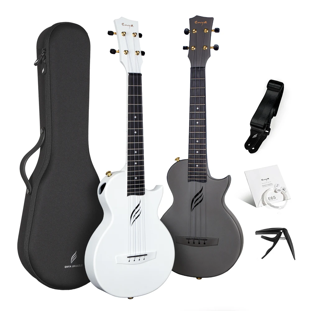 Enya-ukelele Tenor NOVA U Pro, 26 pulgadas, fibra de carbono, Ukelele de viaje recortado, instrumento musical, Kit para principiantes, funda inclinada, correa D308