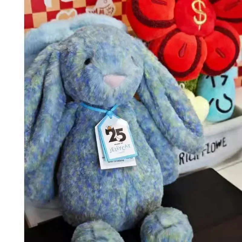 Jelly Cat 30cm Monet Bunny Plush Doll 25th Anniversary New Shy Blue Oil Painting Rabbit Home Decoration Cat And Dog Toy Pet Gift