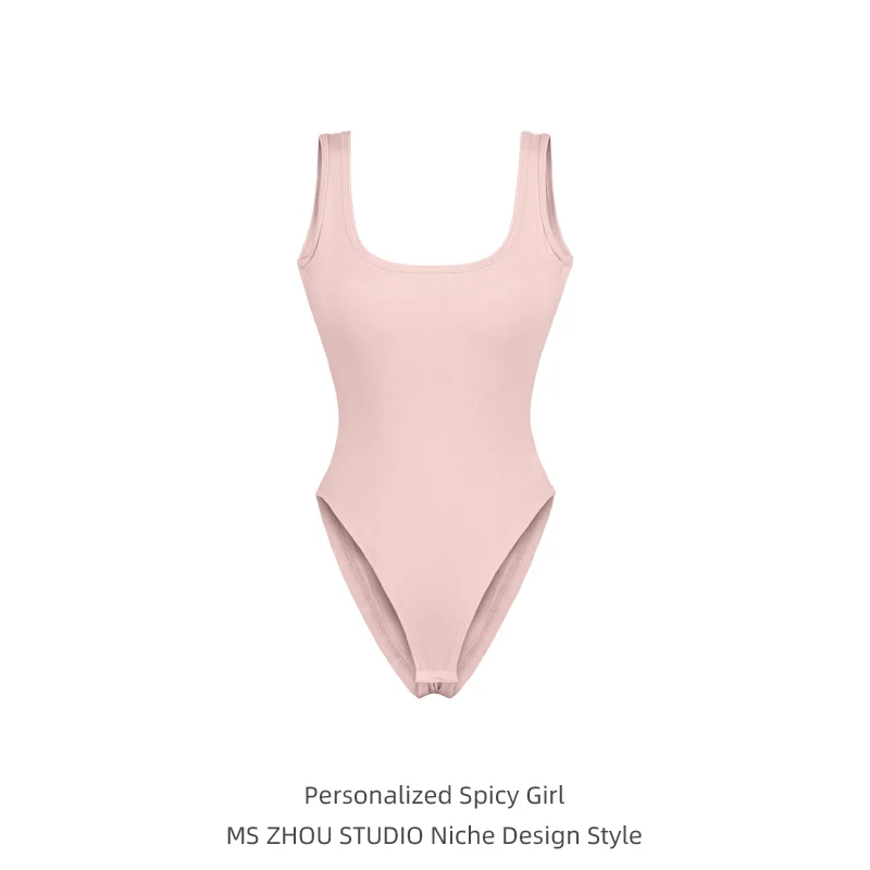 

Sexy Spicy Girl Sle U-Ne-Piece Suit Women's Spring Summer New Tight Bal with Chest Pad Inner Wear Base Top