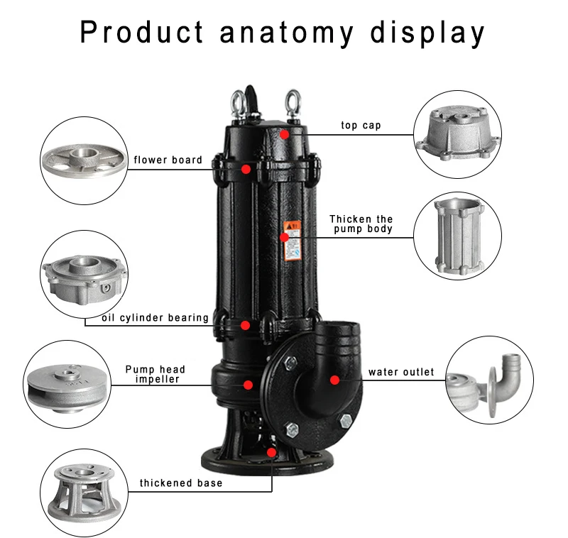 Submersible Sewage Pump Centrifugal 220v 380v   Products Cast Iron   