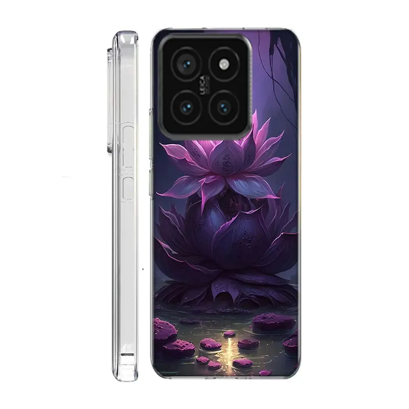 Buddhist Fire Lotus Clear Phone Case For Xiaom Mi 12 12T 11T 10T 9T 13 11 10 9 8 Lite CC9 CC9E Pro 6X 5X A1 A2 A3 Cover Coque