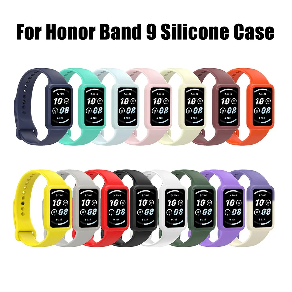 Silicone à prova de choque Scratch-Resistant Protector Case, queda Prevenção Shell, colorido Bumper Frame, Honor Band 9