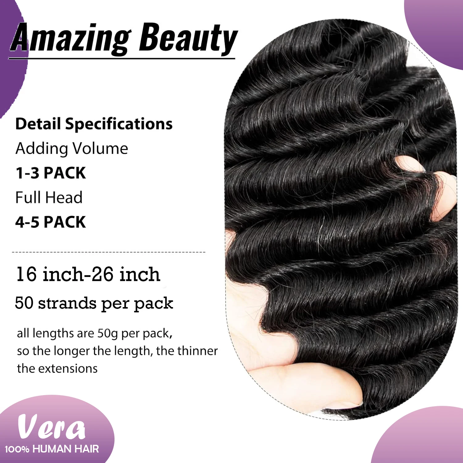 Microlink Deep Wave I Tip Human Hair Extension Pre Bonded Curly Brazilian Remy Hair Micro Stick I Tip Human Hair Natural Black