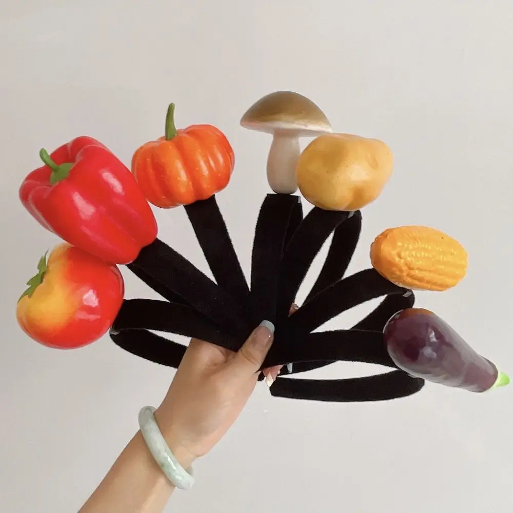 

Cute Tomato Simulated Food Hair Hoop Banana Pepper Fruits Headband Plastic Headwear Vegetable Hair Bands Party