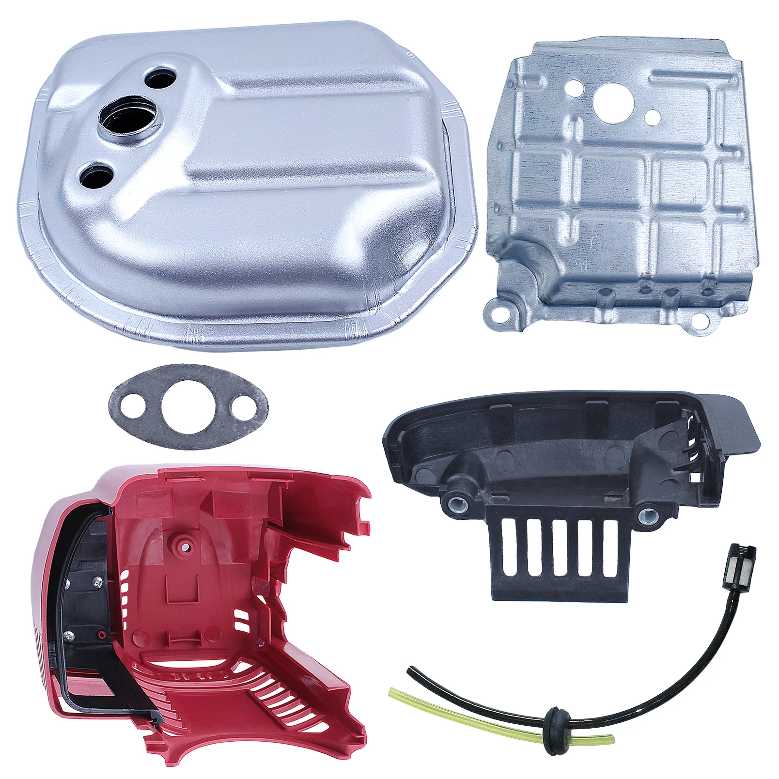Imagem -04 - Motor Escape Muffler Capa Kit Cilindro Superior do Motor Air Guide Honda Gx35 Gx35nt Hht35s Cortador de Grama 19720-z0z000za