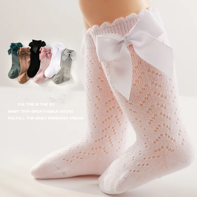 

Cotton Knee High Socks Baby Girls Newborn Infant Toddler Kids Children Stockings