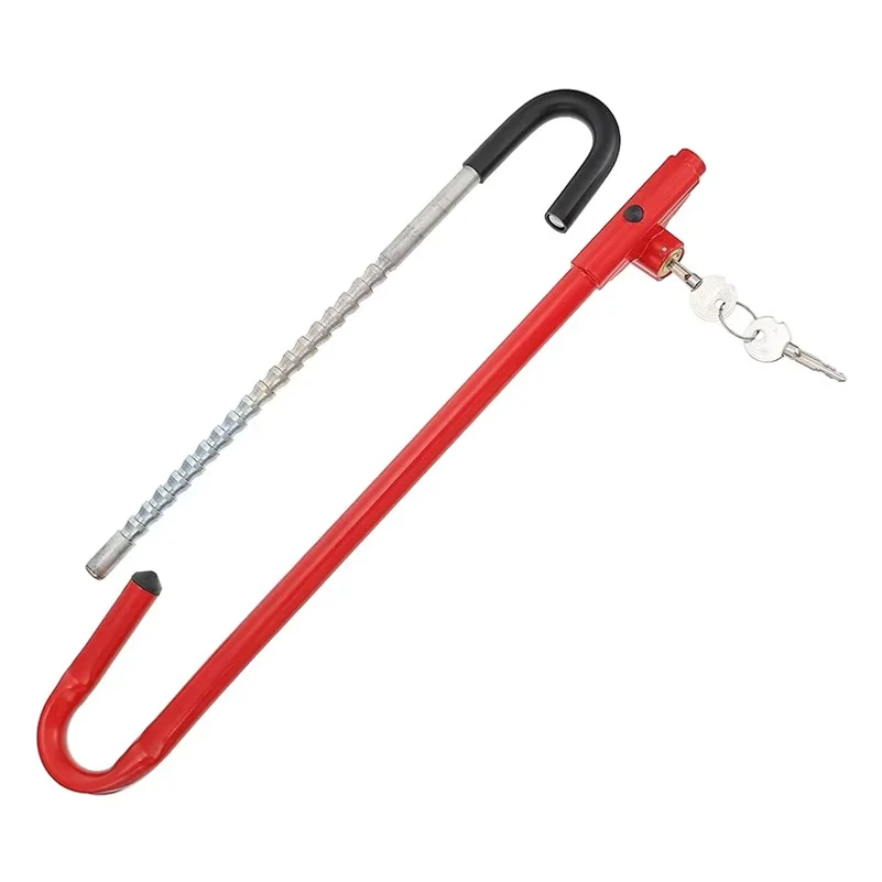 Car Steering Wheel Lock Telescopic Belt Hook Throttle Clutch Padlock Anti-theft Universal Suitable For Sedan Safety Accessory