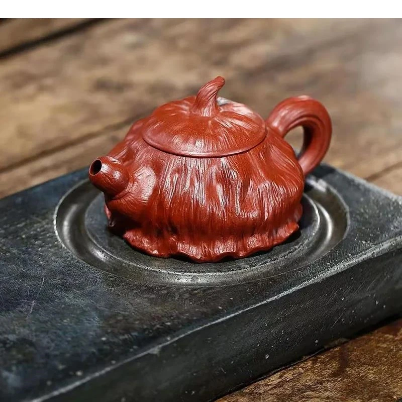 Vintage Hand-painted Purple Clay Teapot Shaped Kung Fu Tea Set Home Utensil Afternoon Teas Making Tools