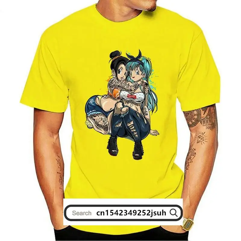 New Bulma And Chichi Tee Tattoe T Shirt Youth Kids And Adult Sizes Available Xs-3Xl Unisex Loose Fit Tee Shirt