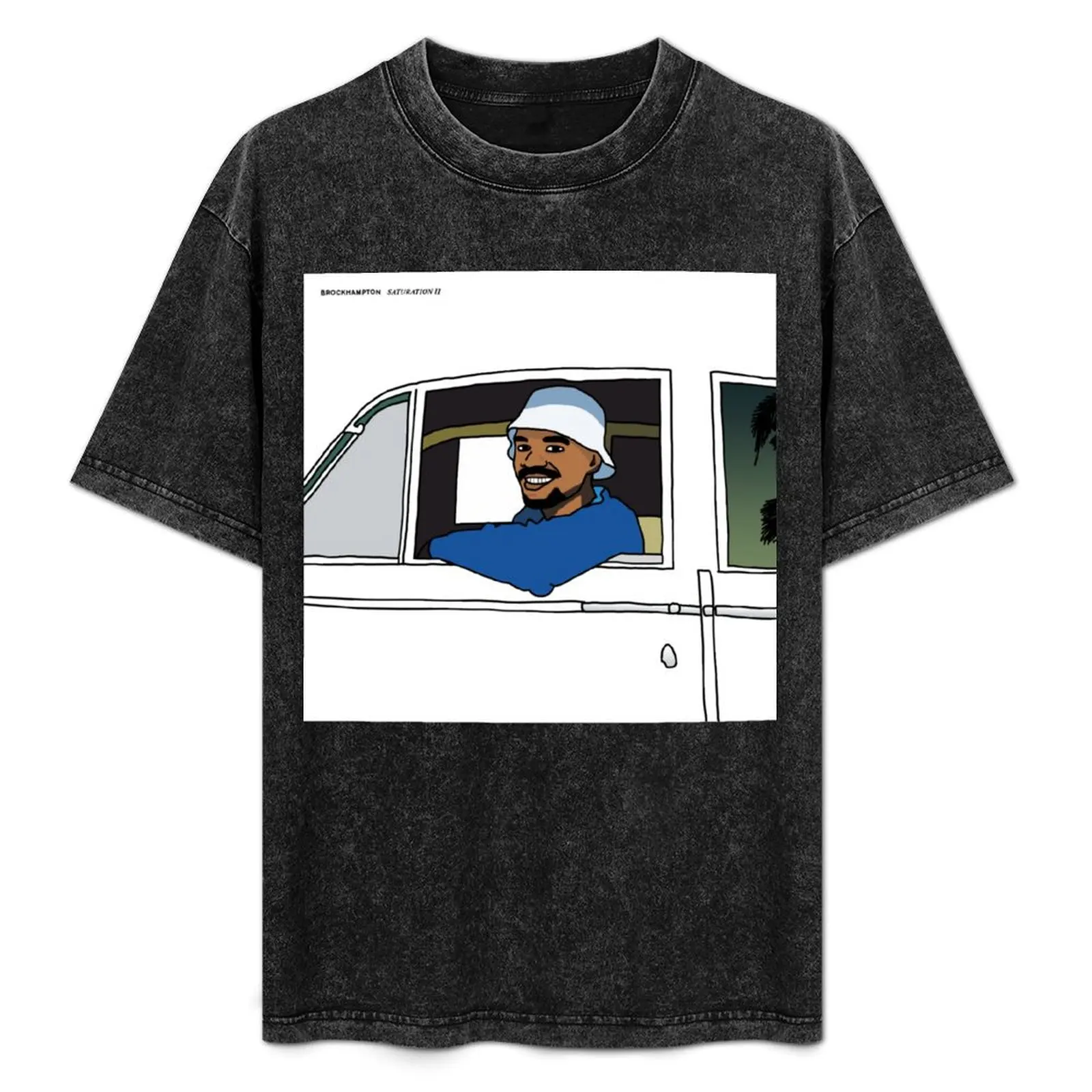 brockhampton saturation 2 cover but digital T-Shirt Short sleeve tee anime stuff graphics Men's t-shirt