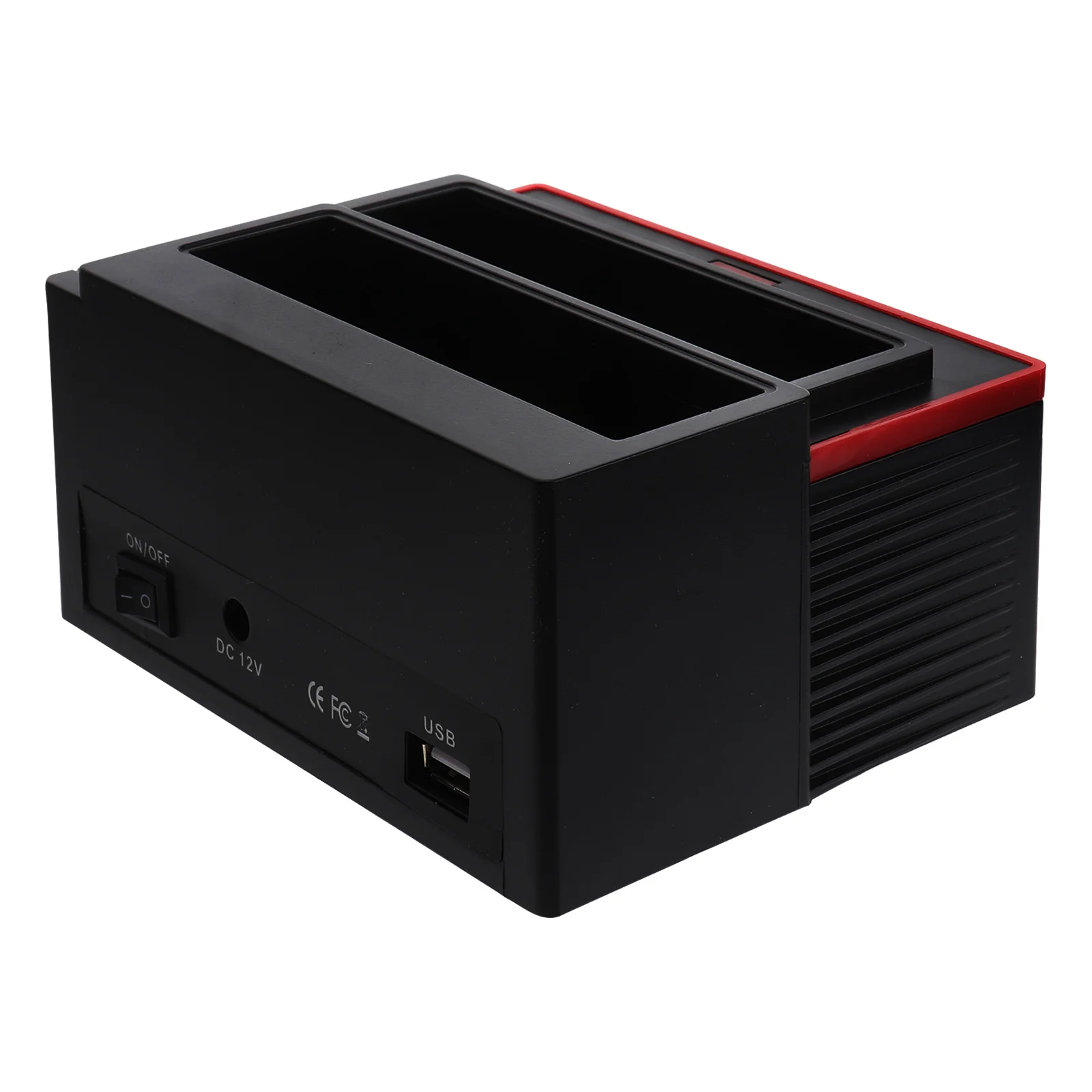 

Hard Disk Enclosure Dual Bay Docking Station 12V 3A Power Supply 2 Usb2.0 Ports 6Tb Hard Drive Reader