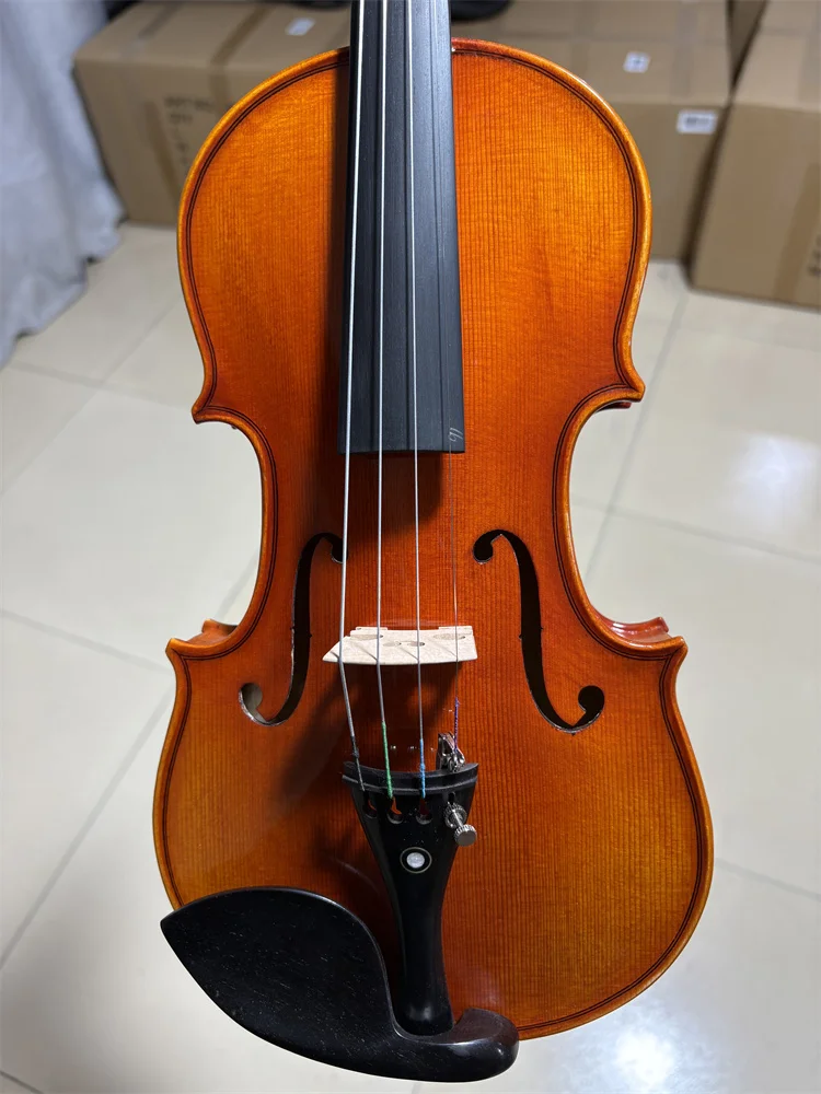 ACTUAL PHOTO Half Size Kids Violin Advanced Hand Crafted Cкрипка 1/2 كمان  Fiddle Free Violin Case Bow violin accessories