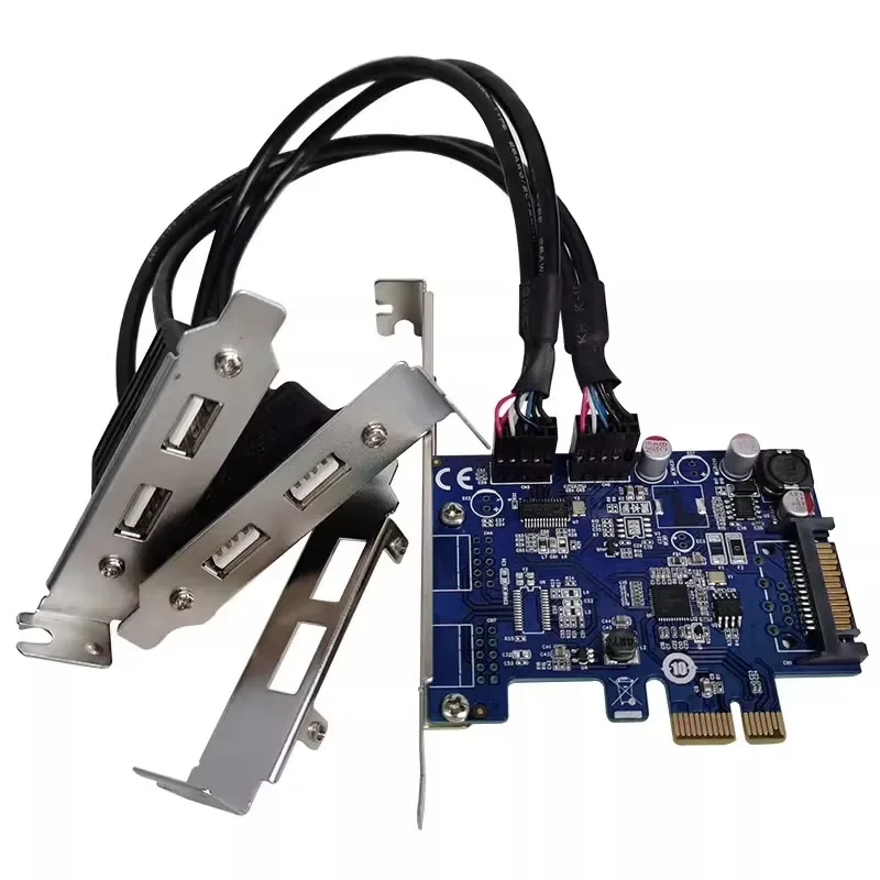

inventoryPCIe to 9-pin USB2.0 expansion card main board 9-pin built-in 2 9pin chassis fan water cooling hub