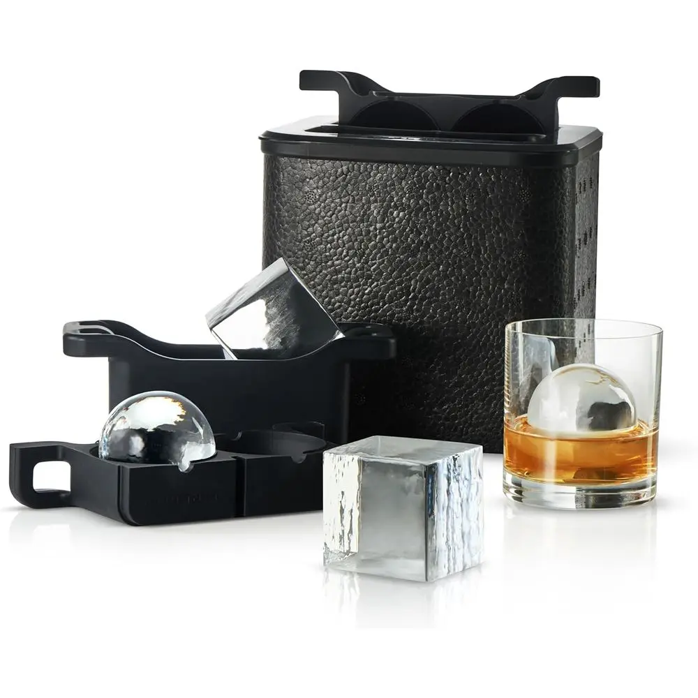 

Premium Ice Cube & Sphere Mold Set - 4 Molds for Clear Ice Cubes and Balls, Ideal for Whiskey, Cocktails, and Bourbon
