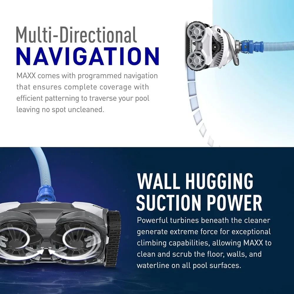 Smart Navigation, Premium Suction-Side Automatic Pool Cleaner for All In-Ground Pool Surfaces