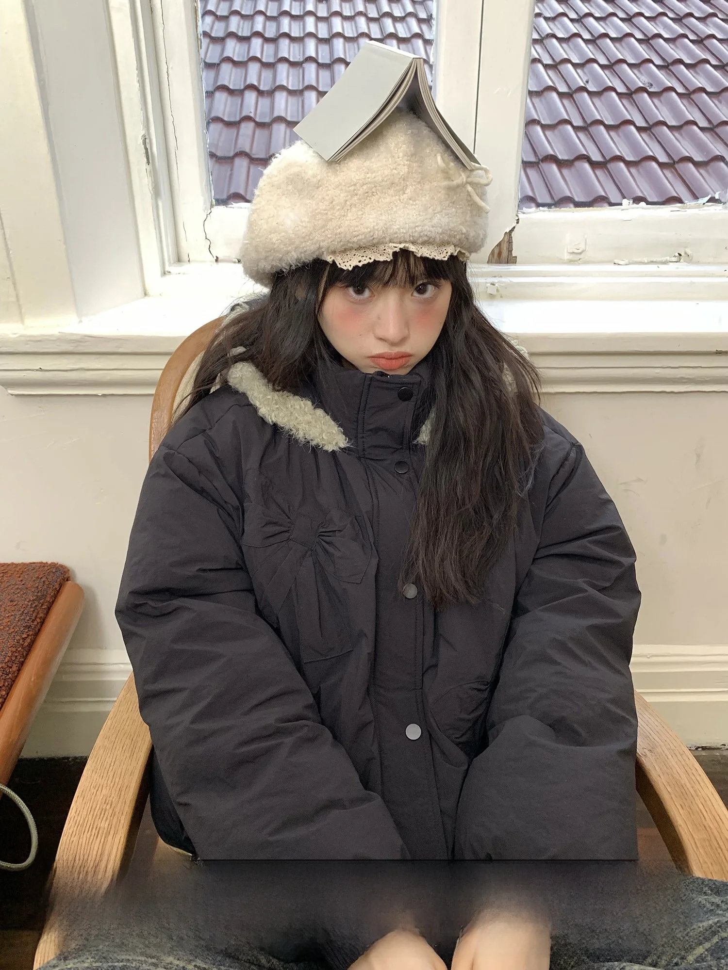 

Зимнее пуховое пальто Hey an Nai Nai Thiened для женщин, утепленное, с капюшоном, из белого пуха, теплый пуховик с капюшоном