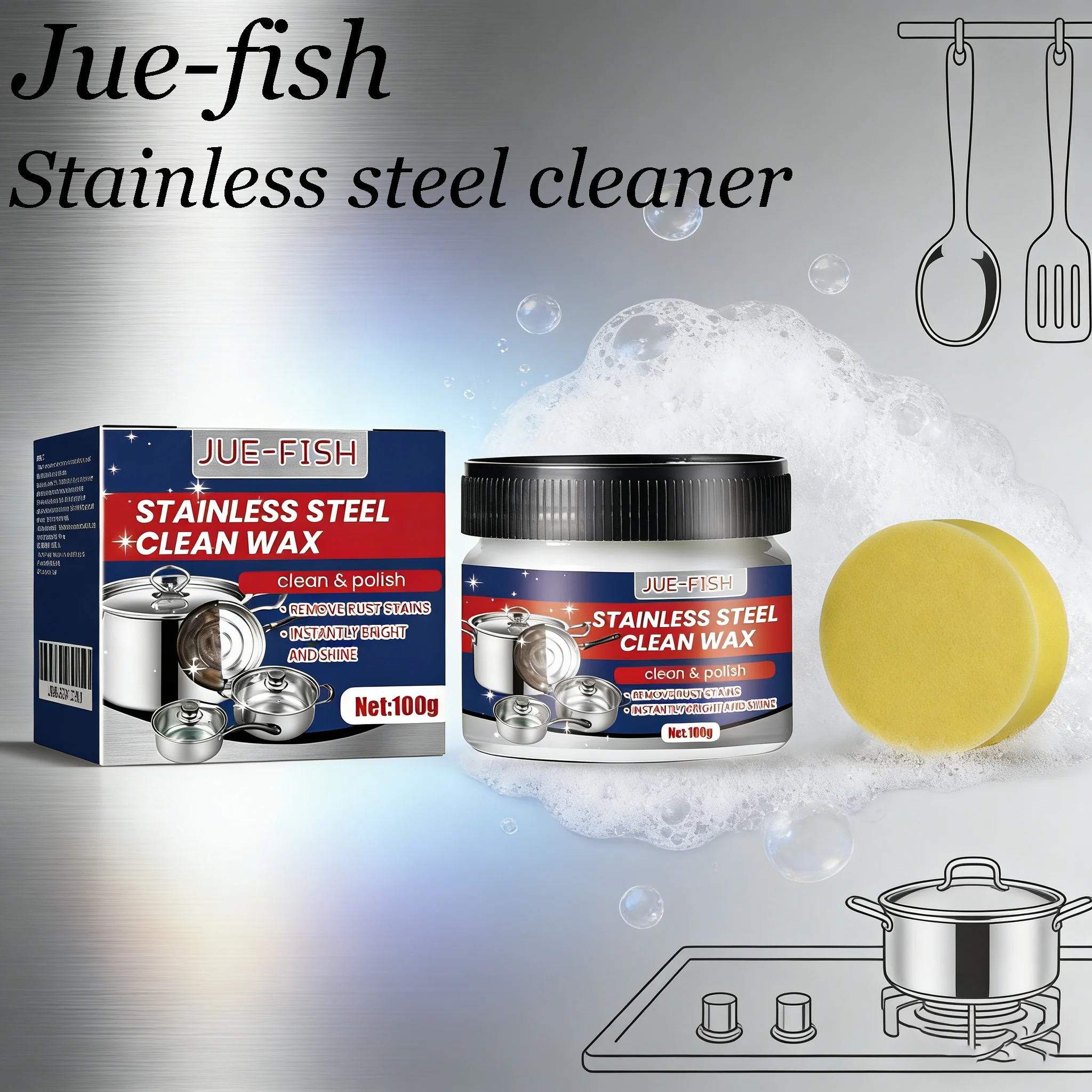 

Очиститель нержавеющей стали, воск, паста для полировки металла, средство для удаления царапин, полировальный крем, очиститель черной шкалы, кухонный обезжириватель, очиститель