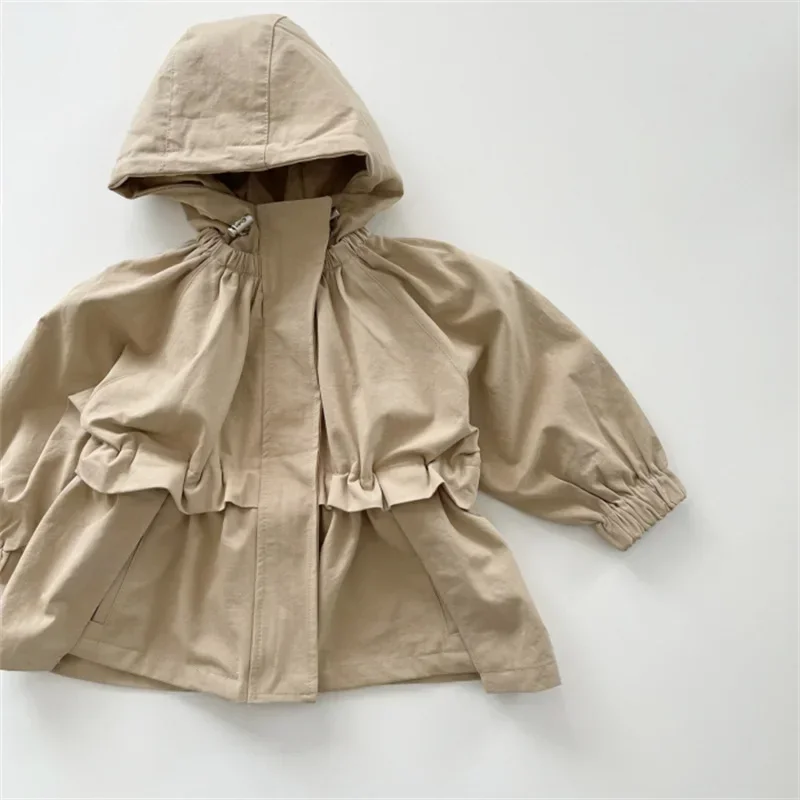 Children's  Autumn/Winter Fashion New Children's Wear Coat  Korean  Loose Hooded Work  Windbreaker  kids jackets for girls image 2