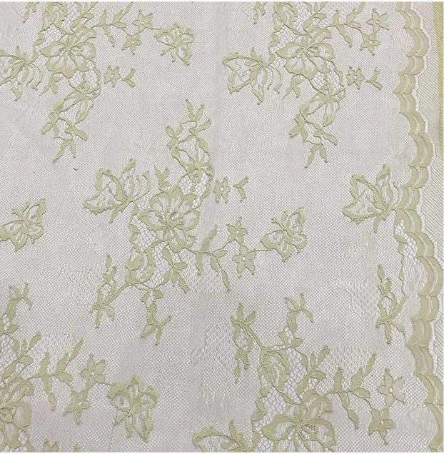 

Spring and Summer Light Butterfly Lace Fabric Nylon Wavy Edge Children's Clothing Dance Clothes Handmade DIY Lace Fabric