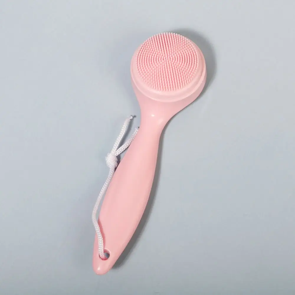 Manual Silicone Cleansing Brush Exfoliating Multifunctional Silicone Long Handle Brush Blackhead Remover Clean Pores