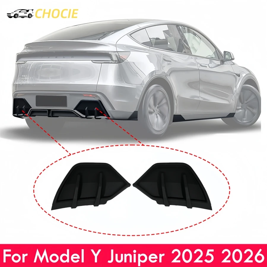 

2PCS Rear Diffuser for Tesla Model Y Juniper 2025 2026 ABS Rear Bumper Lip Sporty Aerodynamic Bumper Lip Splitter for Juniper Y