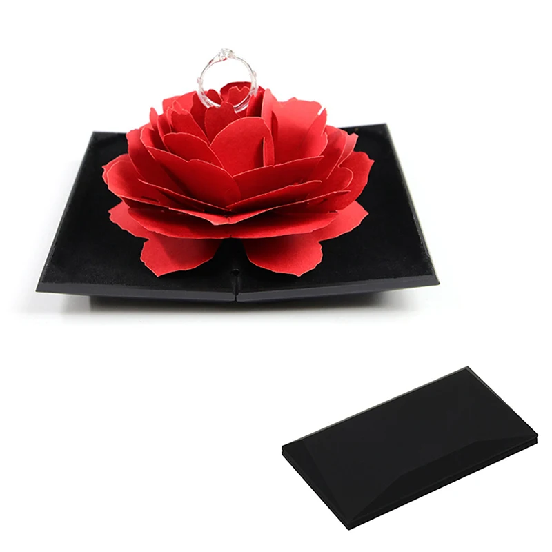 

Creative Ring Box Small Ring Case For Proposal Engagement Wedding Ceremony Birthday Gift Jewelry Display Presentation