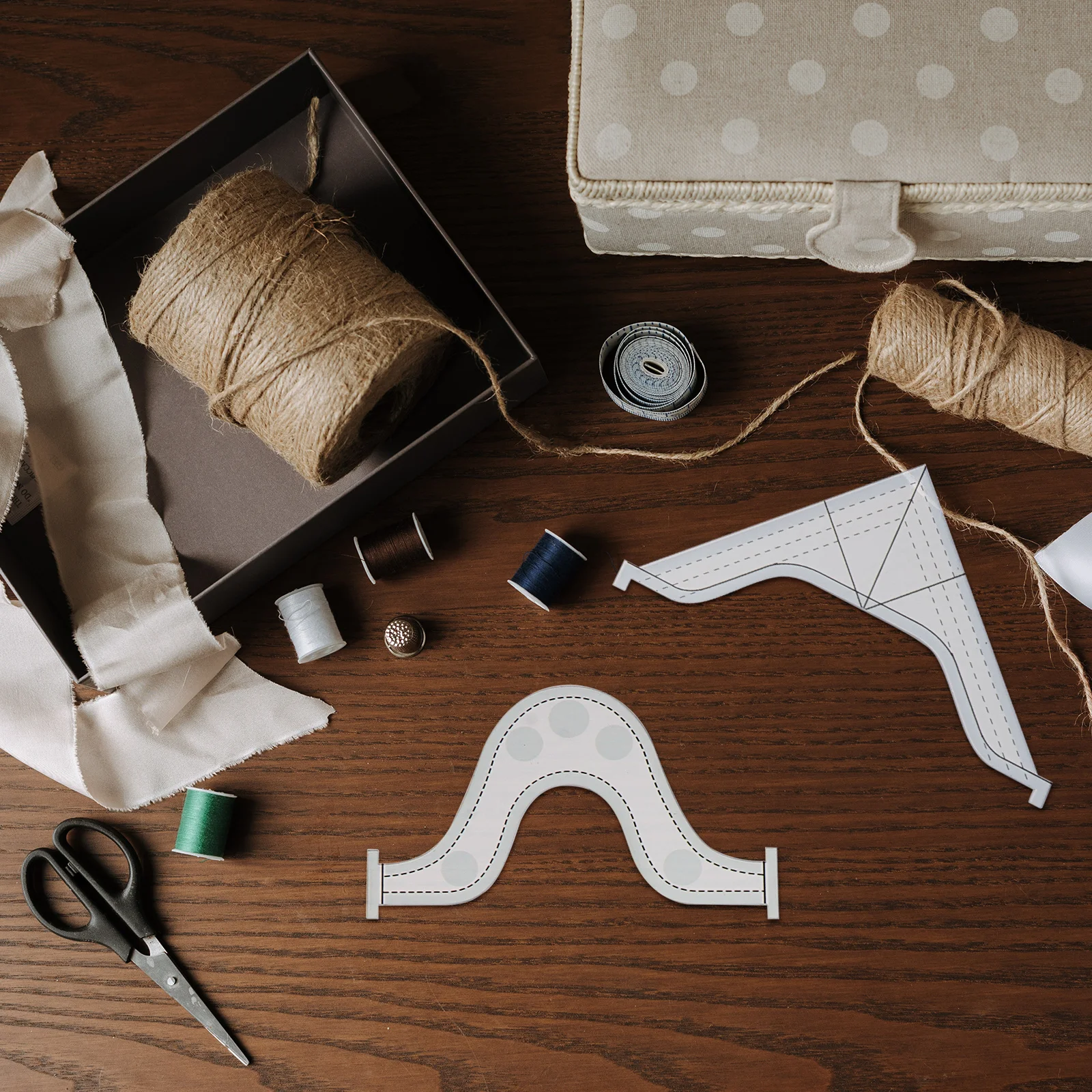 

9Pcs Patchwork Ruler Acrylic Templates Quilting Sewing Tools DIY Fabric Rulers Efficient Stitching Patchwork Tool