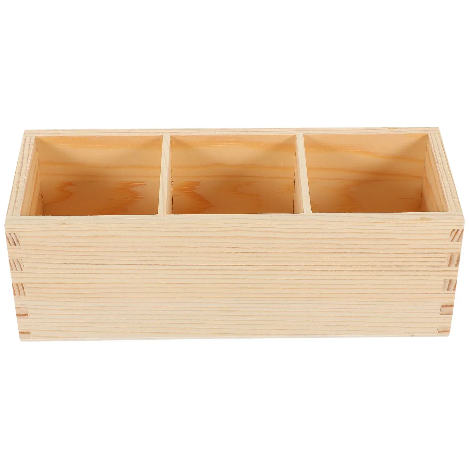 Organisers Pine Wood Pen Holder Storage Box Office Organizer Drawer Khaki Pencil