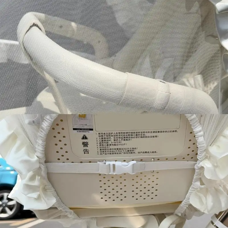 54DF сетка от насекомых с полным покрытием для колясок, дизайн с кружевной отделкой, простая установка, полиэстеровая ткань, для