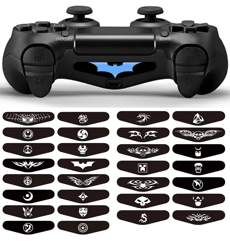 30 قطعة غطاء ملصقات LED لوحدة تحكم ألعاب PS4 ملصق Led Lightbar من الفينيل للوحة ألعاب بلاي ستيشن 4
