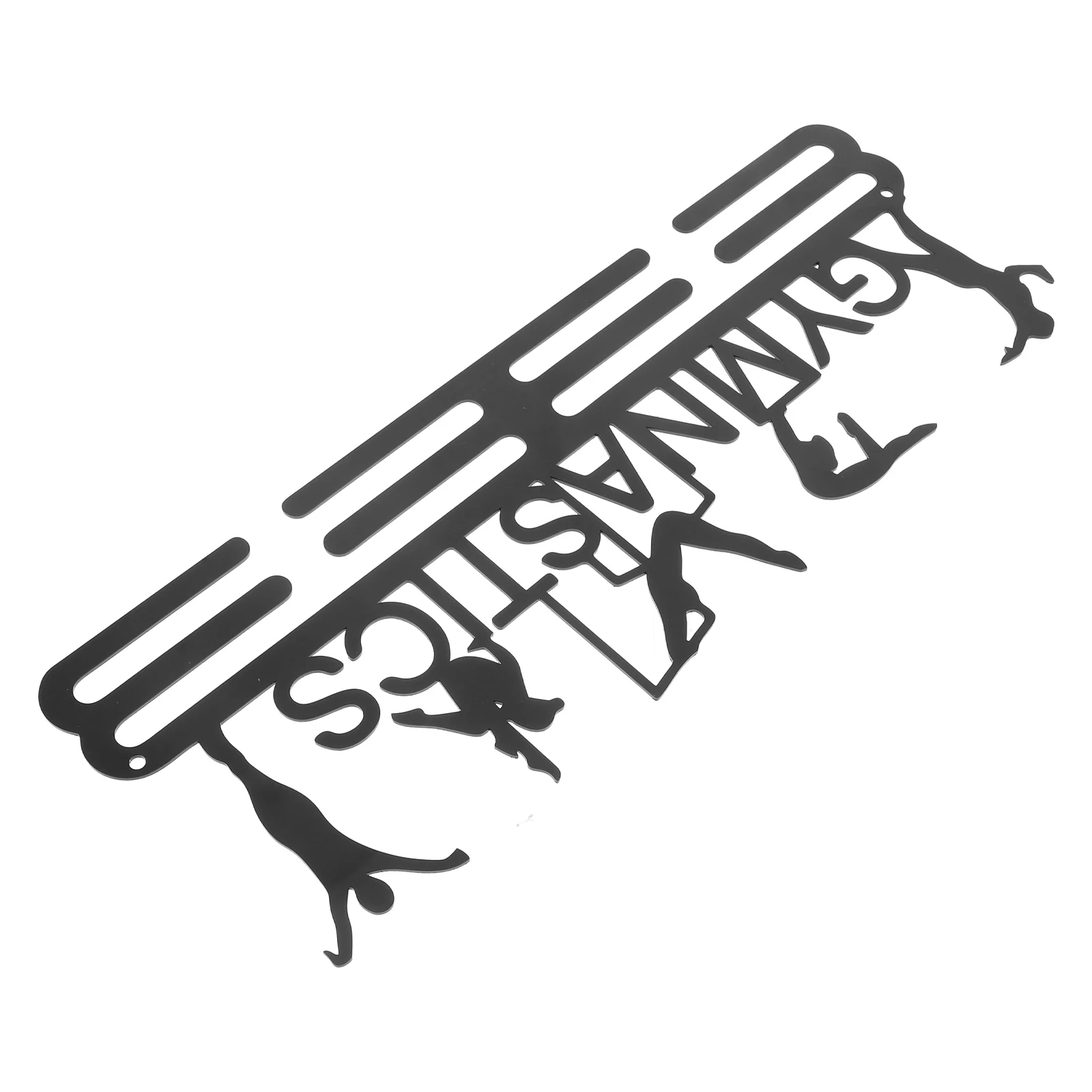 

Hanger Black Stainless Steel Gymnastics Silhouette Wall Mount For Athlete Medal Holder Ribbon Trophy Shelf Sports Metal Wall