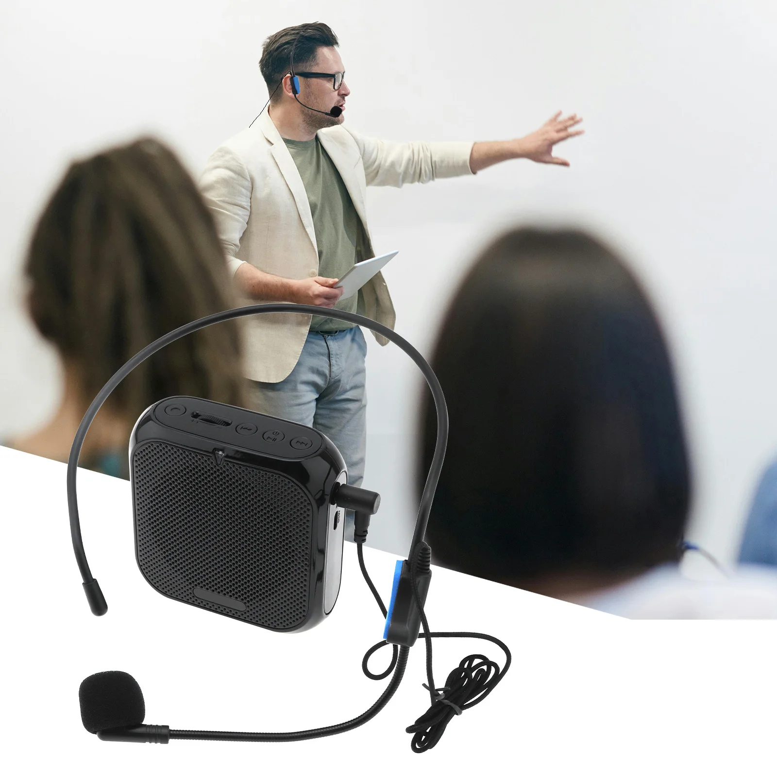 Rolton K400 3 Colors Portable Wired Mini Audio Speaker Megaphone Voice Amplifier Loudspeaker Microphone Waist Band Clip